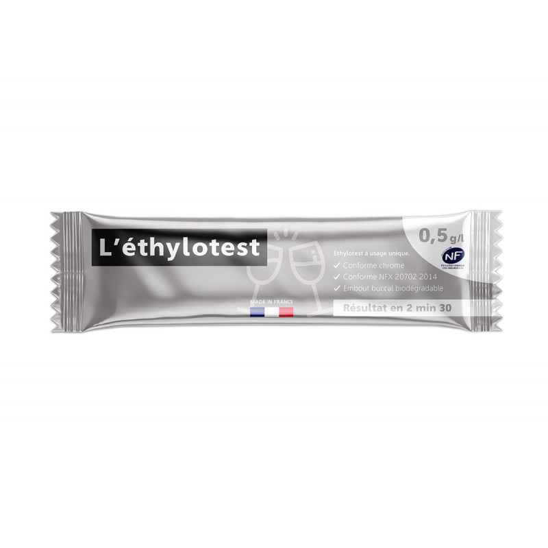 Éthylotests Jetables Paperlin X20 - Double Seuil 0,2g/L & 0,5g/L - Conforme NF, Sans Ballon - Fabriqué En France