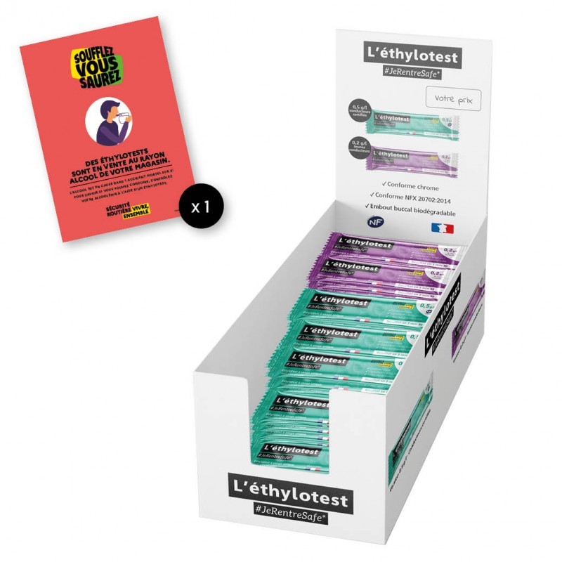 Lot De 4 éthylotests Jetables Le Ballon - Seuil 0,5g/l - Norme NF - Pour Auto-dépistage Responsable - 2