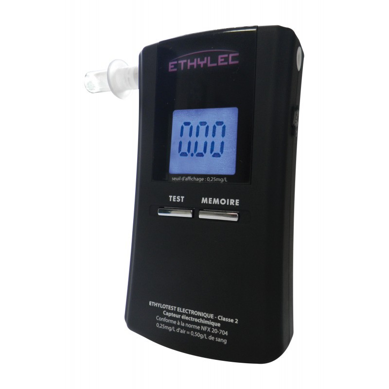 Ethylotest électronique Rechargeable USB – Compact, écran LCD, Haute Précision 0.00‑0.19%