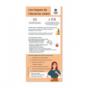 flyer de sensibilisation aux dangers de l'alcool au volant