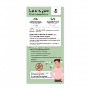 Flyer de sensibilisation risques des stupéfiants au volant