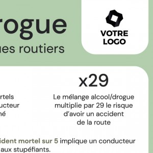 Totem enrouleur prévention risques de la drogue au volant