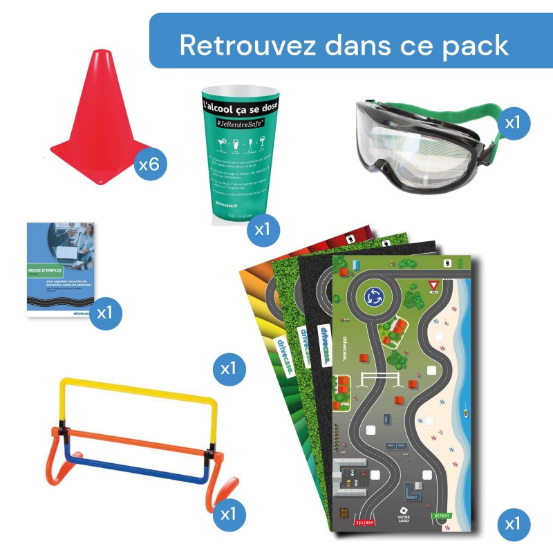Pack de sensibilisation aux addictions, peu coûteux, idéal pour sensibiliser ses collaborateurs à la prévention routière.