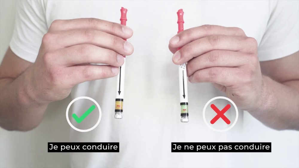 Ethylotes chimique jetable positif